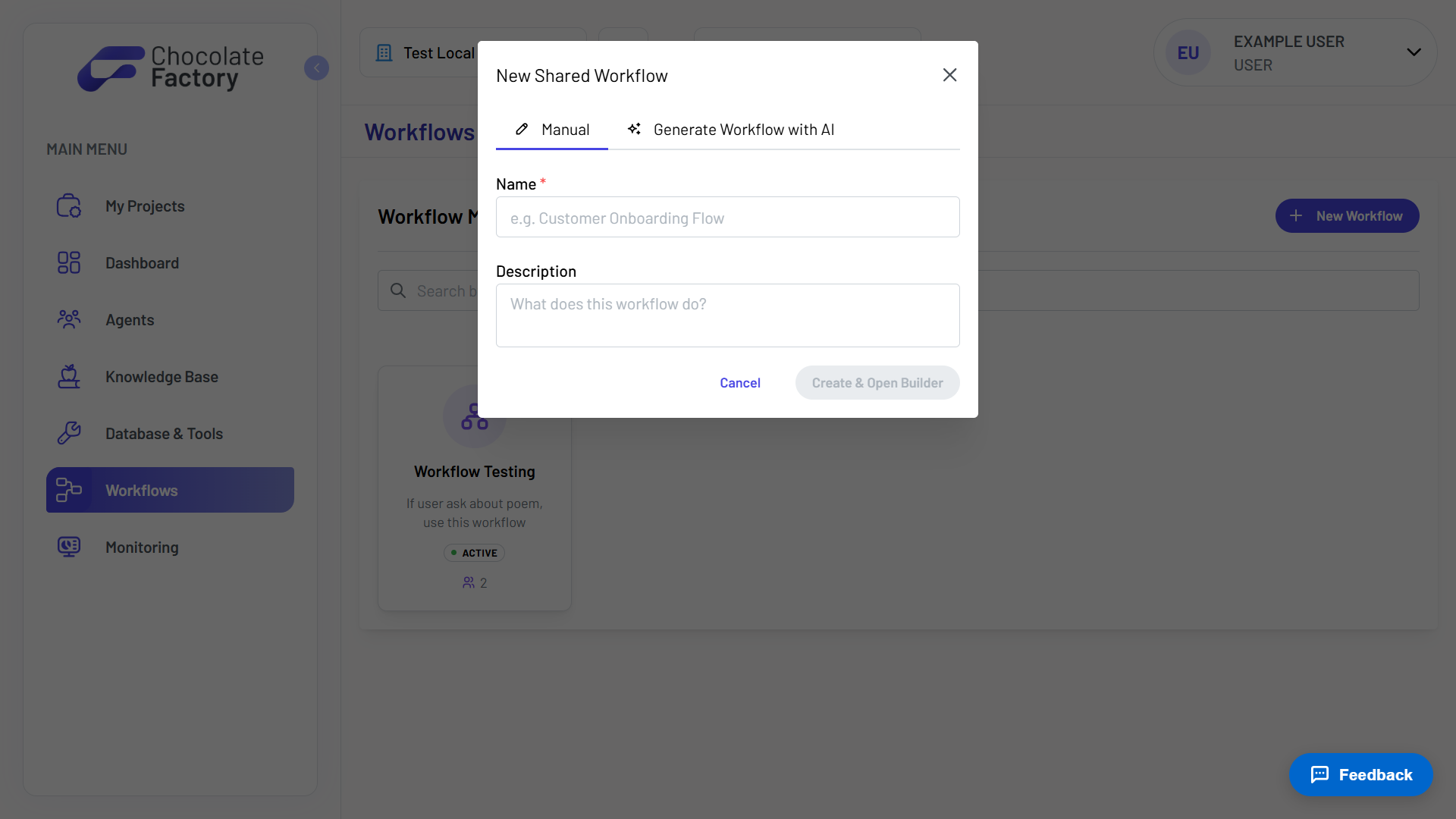 Create workflow