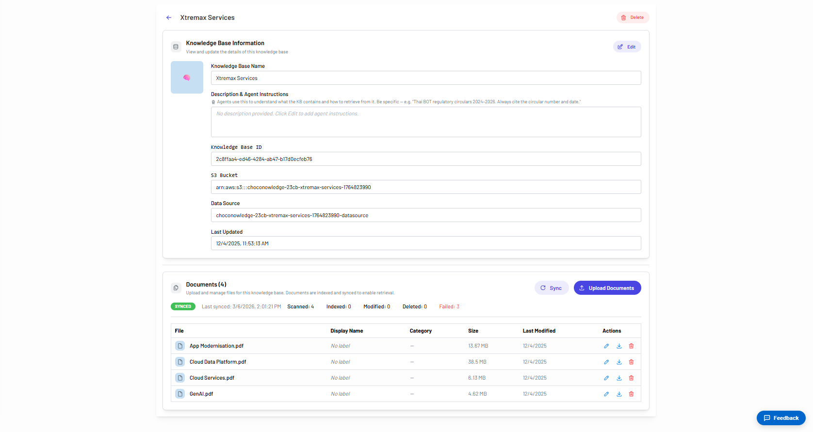 Edit knowledge base