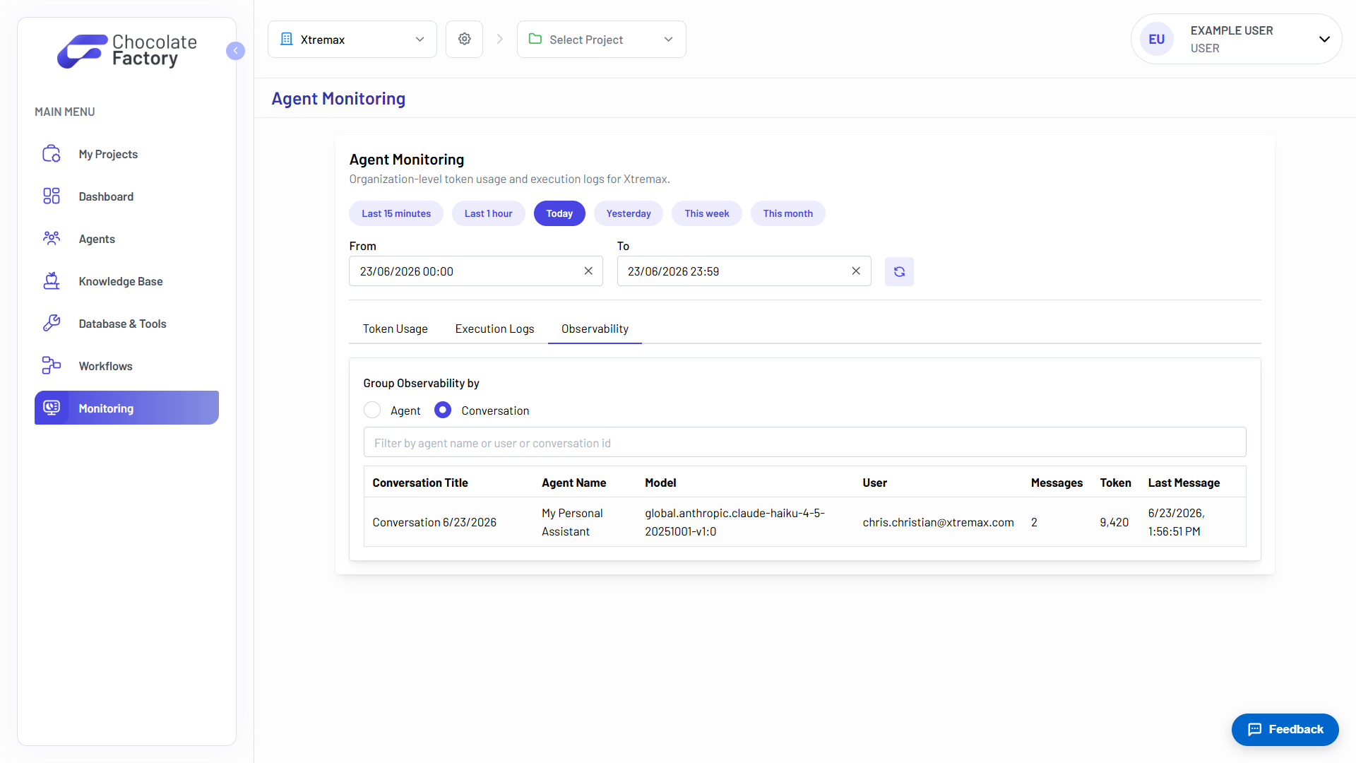 Observability by conversation